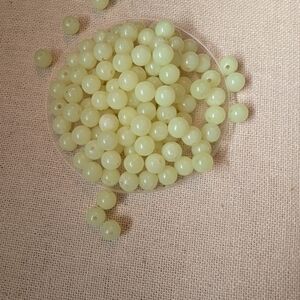 Pale Yellow Round Beads - 6mm Smooth Drilled Beads #69